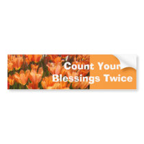 Count Your Blessings Twice bumper Stickers custom