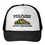 Counter Effects Global Warming Support Vegetarian Hats