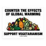Counter Effects Global Warming Support Vegetarian Post Cards