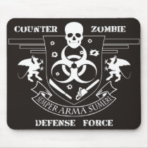 Counter Zombie Defense Force mousepads by VoodooGeek Counter Zombie Defense Force mousepads