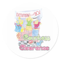 Countess of Clearance stickers by bubblegumdesigns Countess of Clearance stickers