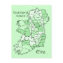Counties of Ireland Map Post Card