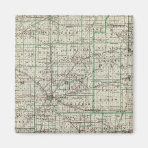 Counties of Platt, De Witt, Macon, Shelby Fridge Magnet
