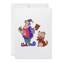 Counting dog and clown announcement