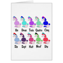 Counting French Poodle cards