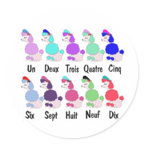 Counting French Poodle stickers