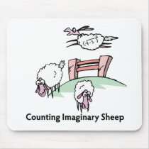 Counting Imaginary Sheep mousepads by GeeksRUs Counting Imaginary Sheep mousepads