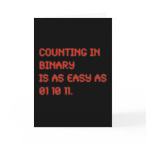 Counting in Binary Cards