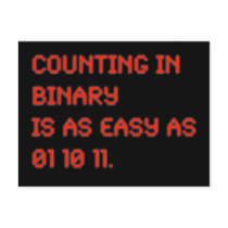 Counting in Binary postcards