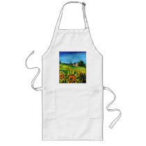 COUNTRSIDE AND SUNFLOWERS IN TUSCANY aprons