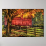 Country - An old red barn Poster