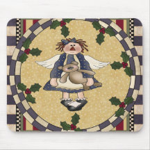 Country Angel and Teddy Bear Mousepad