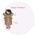 Country Angel Holiday Gift Tag stickers by dmboyce Country Angel Holiday Gift Tag stickers