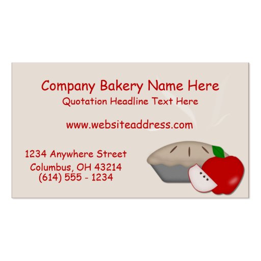 Country Apple Pie D2 Business Cards (front side)