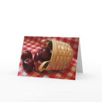 Country Apples on a Checkered Tablecloth Card