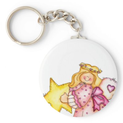 Country Art Star Girl - Love keychains