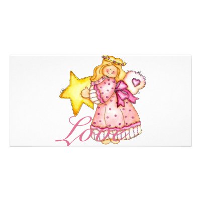 Country Art Star Girl - Love photo cards