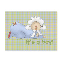 Country Baby (Blue) It's A Boy postcards