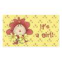 Country Baby (Red) It's A Girl business cards by CSCountry Country Baby (Red) It's A Girl business cards