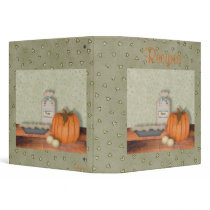 Country Baking Recipe Binder (Pumpkin)