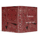 Country Barn Red Bandana Avery Binder