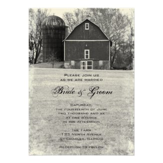 Country Barn Wedding Invitation
