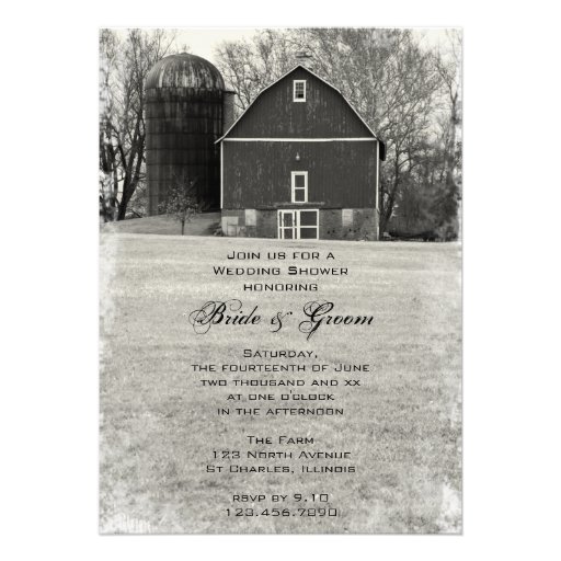 Country Barn Wedding Shower Invitation