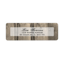 Country Barn Wood Return Address Labels