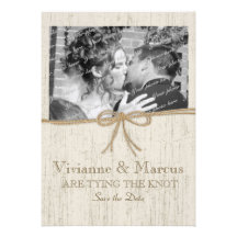 Country Barn Wood Save the Date Invites