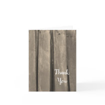 Country Barn Wood Thank You Note Card