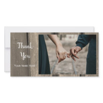 Country Barn Wood Thank You Photo Card