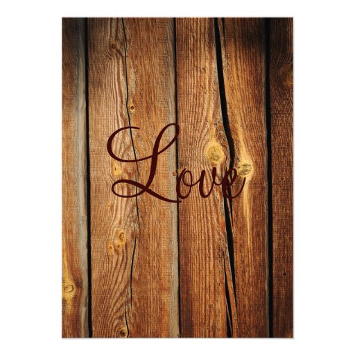 Country Barn Wood Vintage Paper Wedding Invitation