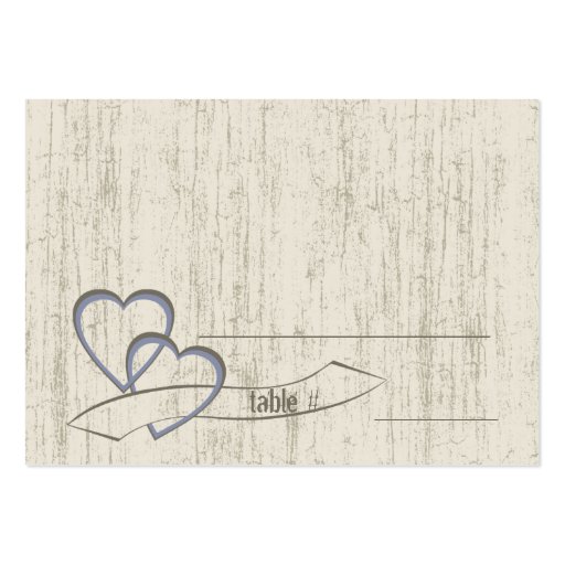 Country Barn Wood Wedding Hearts Business Cards (front side)