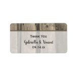 Country Barn Wood Wedding Thank You Label