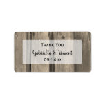 Country Barn Wood Wedding Thank You Label