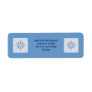 Country Blue Snowflake Address Label