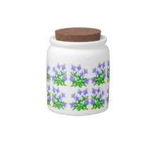 Country Bluet Wildflowers Candy Jar