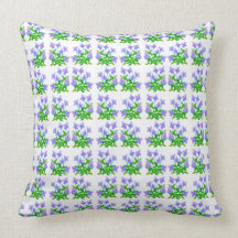 Country Bluet Wildflowers Pillow