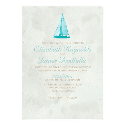 Country Boats Wedding Invitations