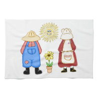 Country Boy and Girl Kitchen Towel