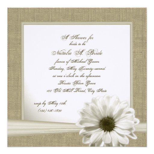 Country Bridal Shower Personalized Invitations
