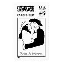 Country Bride & Groom Postage