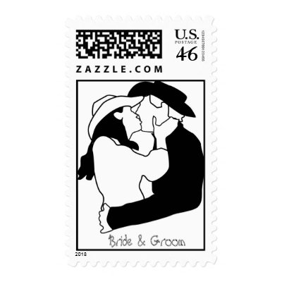 Country Bride & Groom Postage by frugalbride