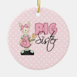 Country Bunny Big Sister (pink) Christmas Ornament
