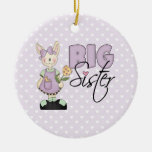 Country Bunny Big Sister (violet) Ornament