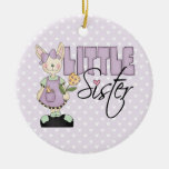Country Bunny Little Sister (violet) Christmas Tree Ornament