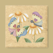 Country Butterflies magnets