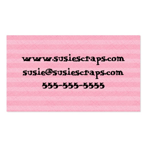 Country Buttons Scrapbooking Tag Business Card (back side)