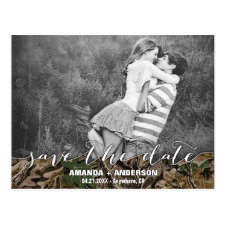 Country Camo Rustic Photo Save the Date Cards Postcard