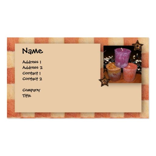 Country Candles Business Card